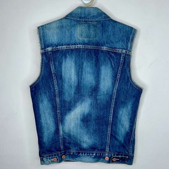 [Levi’s] Classic Denim Jean Sleeveless Vest - Small - Picture 8 of 8